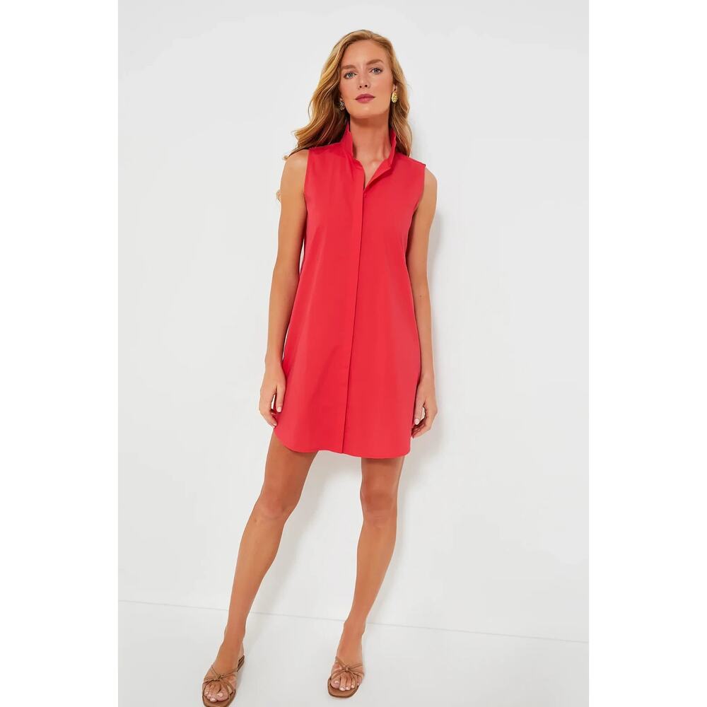 Tuckernuck Sleeveless Shift Dress in Coral Red